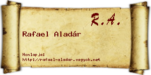 Rafael Aladár névjegykártya